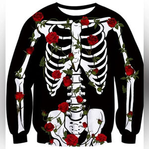 Sz M uideazone Men Women Halloween Cospaly Costume Human Skeleton Skull